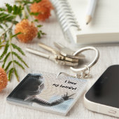 愛らしい髭があるドラゴンの写真Keychain キーホルダー (正面右)