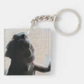 愛らしい髭があるドラゴンの写真Keychain キーホルダー (裏面)