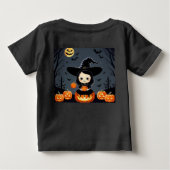 愛らしい魔女とカボチャ ベビーTシャツ (裏面)