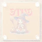 愛らしい魔女ハロウィンコースター ガラスコースター (裏面)
