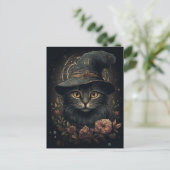 愛らしい魔女猫はがき ポストカード (スタンド正面)