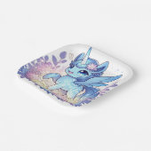愛らしい魔法のユニコーン赤ちゃんシャワー ペーパープレート (傾斜あり)