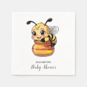 愛らしい魔法の蜂の赤ちゃんシャワー スタンダードカクテルナプキン (正面)