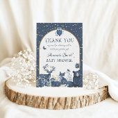 愛らしい魔法ウッドランドナイト動物ありがとう サンキューカード