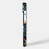 愛らしい魔法使い猫の本と星のパターン Case-Mate iPhoneケース (裏面 / 左)