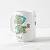 愛らしい魚座の魚 コーヒーマグカップ (正面左)