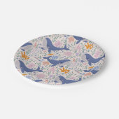 愛らしい鯨と海の生活 ペーパープレート (アングル)