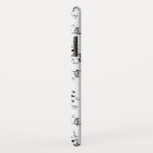 愛らしい鳥くま及びフクロウパターン黒及び白 Case-Mate iPhoneケース (裏面/右)