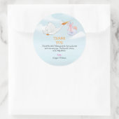 愛らしい鳥運の女の子の赤ちゃんシャワーギフト ラウンドシール (バッグ)