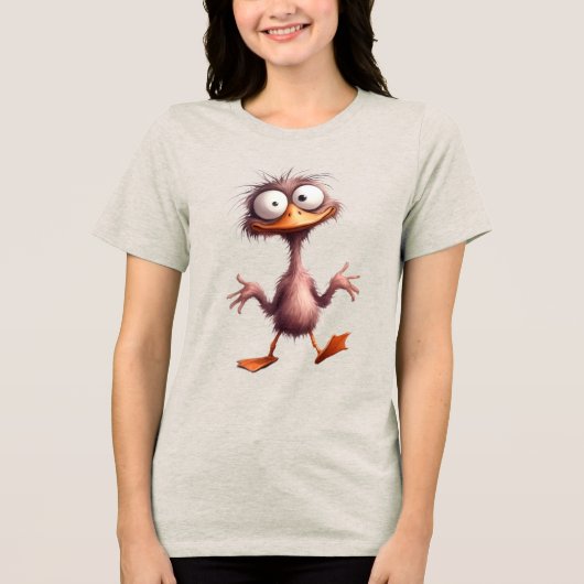 愛らしい鳥 トライブレンドTシャツ (正面)