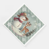 愛らしい鹿と雪だるま休日 (コーナー)