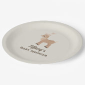 愛らしい鹿の森の赤ちゃんシャワー ペーパープレート (アングル)