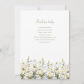 愛らしい鹿の赤ちゃんのベビーシャワー招待状。 招待状 (裏面)