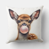 愛らしい鹿吹のバブルガム子供部屋 クッション (裏面)