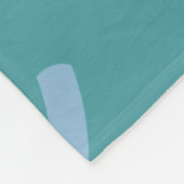 愛らしい黄色いフクロウの青いパターンフリースブランケット フリースブランケット (角)