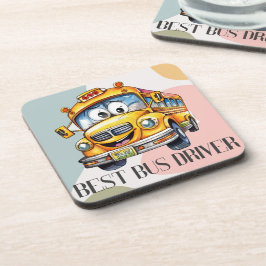 愛らしい黄色い漫画の最高のスクールバスドライバー コースター