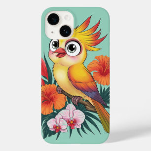 愛らしい黄色い鳥と花 Case-Mate iPhone 14ケース