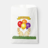 愛らしい黄色のアヒルのハッピーバースデーバルーン フェイバーバッグ (正面)