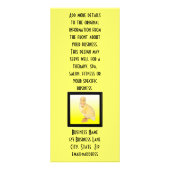 愛らしい黄色のアヒルの写真動物気にカスタム ラックカード (裏面)