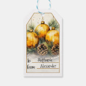 愛らしい黄色のクリスマスオーナメント – フェスティバル(2) ギフトタグ (裏面)