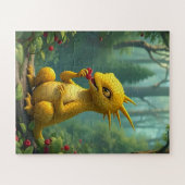 愛らしい黄色の竜 ジグソーパズル (横)