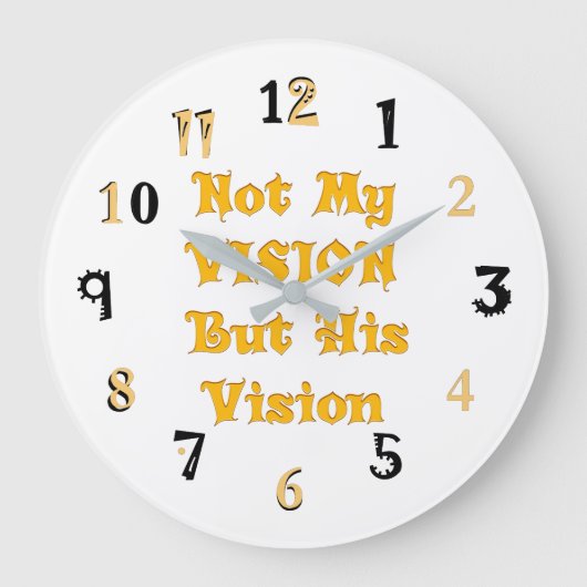 愛らしい黄金のヴィジョンクロックダイヤル ラージ壁時計 (正面)