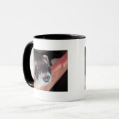 愛らしい黒いフェレットの写真 マグカップ (正面左)