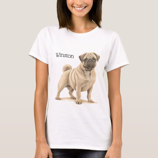 愛らしい黒とタンパグ犬 Tシャツ (正面)