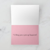 愛らしい黒と白の猫の誕生日カード カード (内部)