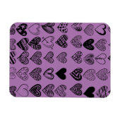 愛らしい黒ハート落書きスケッチ磁石 マグネット (横)