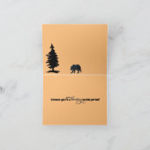 愛らしい黒熊の写真 カード (内部)