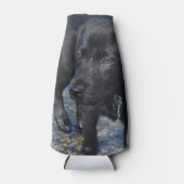 愛らしい黒犬 ボトルクーラー (正面)