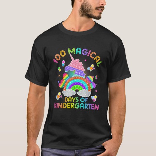 愛らしい100日の魔法のキンダー学の学校 Tシャツ (正面)