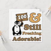 愛らしい100誕生日 カード (正面/裏面インサイチュ)