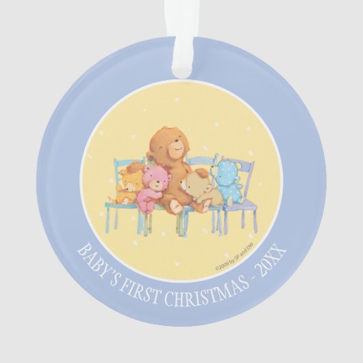 愛らしい5つおよびカラフルは椅子に関係します オーナメント (裏面)