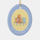 愛らしい5つおよびカラフルは椅子に関係します セラミックオーナメント (右)