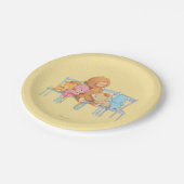 愛らしい5つおよびカラフルは椅子に関係します ペーパープレート (アングル)