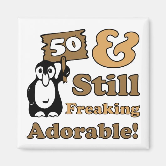 愛らしい50誕生日 マグネット (正面)