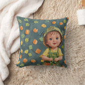 愛らしい，かわいい，ベビー，子供，幸せ クッション (ブランケット)