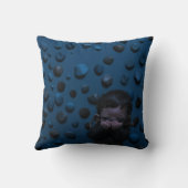 愛らしい，かわいい，ベビー，子供，幸せ クッション (裏面)