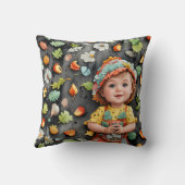 愛らしい，かわいい，ベビー，子供，幸せ クッション (裏面)