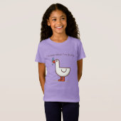 愛らしい、しかし危険なガチョウのTシャツ Tシャツ (正面フル)