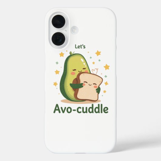 愛らしい「アボカドハグしよ♡」フードダジャレ Case-Mate iPhoneケース (裏面)