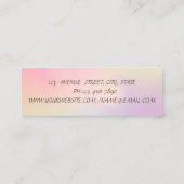 愛らしい エレガント おしゃれな ロータス フラワー ホログラフィック スキニー名刺 (裏面)