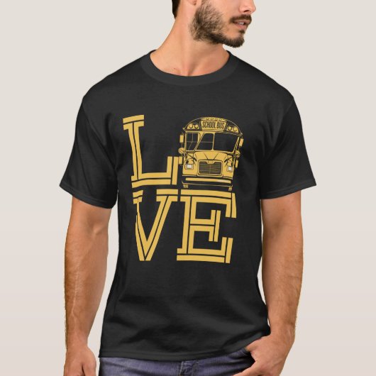 愛らしい スクールバスの運転手 Tシャツ (正面)
