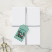 愛らしい"セイクリル"ホエールファミリーポートレート ギフトタグ (より糸付き)