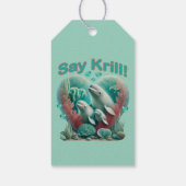 愛らしい"セイクリル"ホエールファミリーポートレート ギフトタグ (裏面)