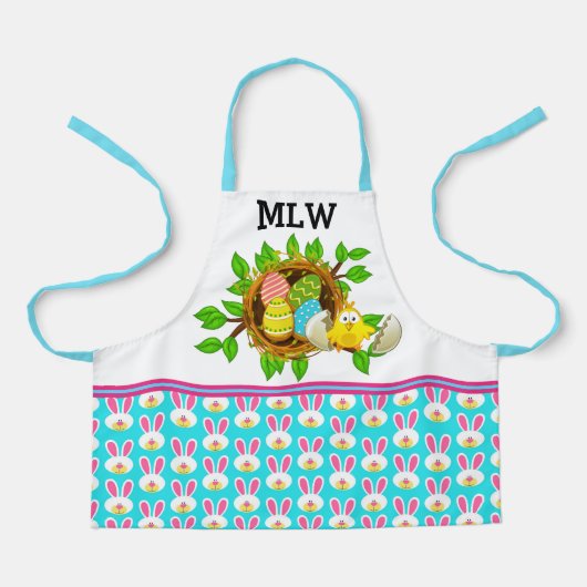 愛らしい"マッチング"イースターエプロン エプロン (正面)