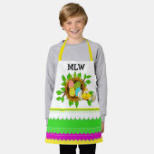 愛らしい「マッチング」春クッキーエプロン エプロン (着用した状態)