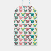 愛らしい「ラブプグ」カラフルパグイラストレーション ギフトタグ (裏面)